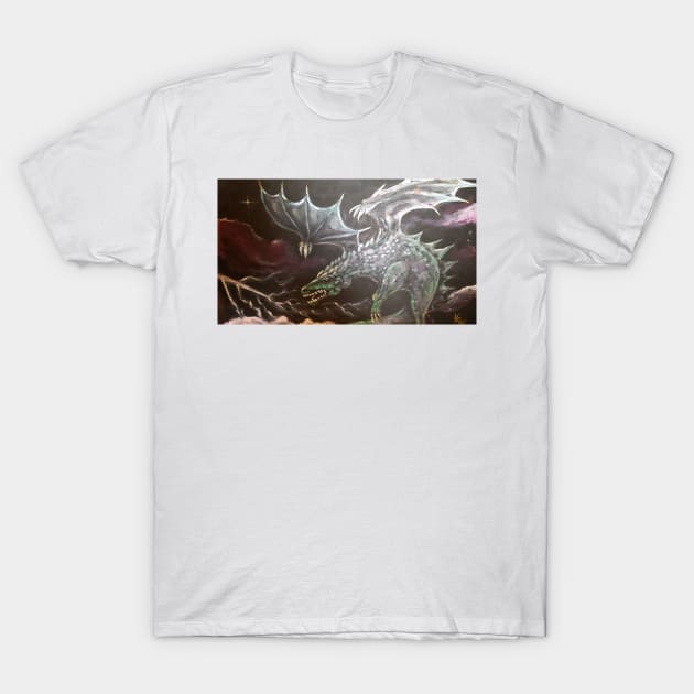 Dragon in Lightning. Storm T-Shirt by crystalwave4